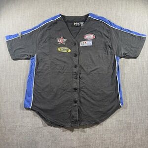NASCAR Racing Shirt Button Up Mens XL Speedway 1948 Race Car Jerry Leigh Racing‎